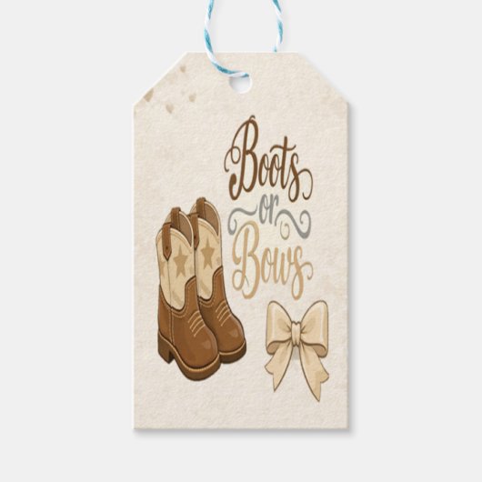 Boots and Bows Gift Tags ギフトタグ (正面)