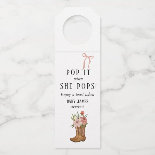 Boots and Bows POP IT  ボトルネックタグ (正面)