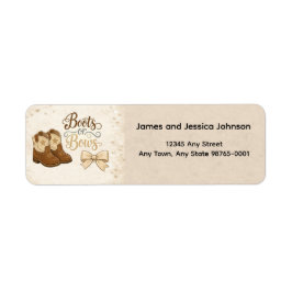 Boots and Bows Return Address Label ラベル