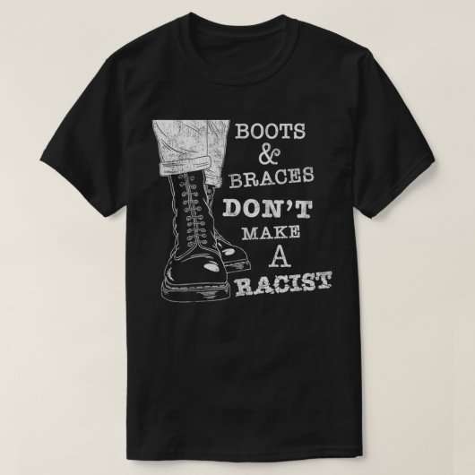 Boots and Braces   AntiRacism Street Punks  Skinhe Tシャツ (デザイン正面)