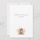 Boots and Brunch Western Bridal Shower Invitation 招待状 (裏面)