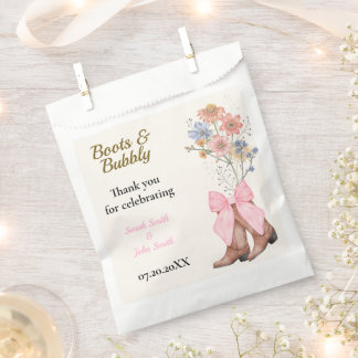 Boots and Bubbly Bridal Shower フェイバーバッグ