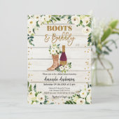 Boots and Bubbly Bridal Shower Invitation 招待状 (スタンド正面)