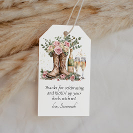 Boots and Bubbly Bridal Shower Thank You Favor ギフトタグ