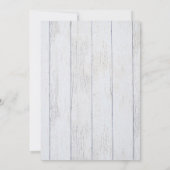 Boots and Bubbly Bridal Shower Winter Blue Floral 招待状 (裏面)