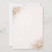 Boots and Bubbly Floral Bow Bridal Shower 招待状 (裏面)