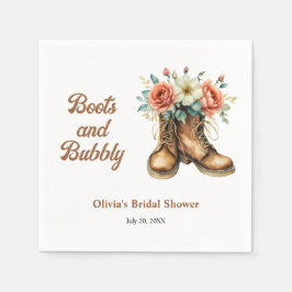 Boots and Bubbly Rustic Western Bridal Shower  スタンダードカクテルナプキン