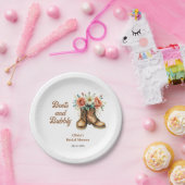 Boots and Bubbly Rustic Western Bridal Shower  ペーパープレート (パーティー)
