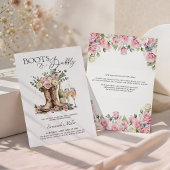 Boots and Bubbly Rustic Western Bridal Shower 招待状