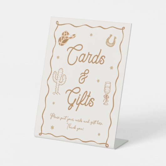 Boots and Bubby Bridal Shower Cards and Gifts 台座サイン (正面)