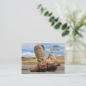 Boots and Spurs Westernビジネスカード 名刺 (スタンド正面)