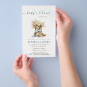 Boots Bows Bottles Blue Western Budget Baby Shower チラシ (ハンドル)