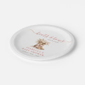 Boots Bows Bottles Wild West Girl Baby Shower     ペーパープレート (アングル)