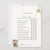 Boots & Bubb Over or under bridal shower game Card 案内状 (正面)