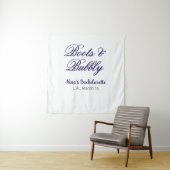 Boots & Bubble bachelorette party name purpleplace タペストリー (インサイチュ)