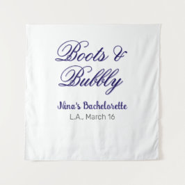 Boots & Bubble bachelorette party name purpleplace タペストリー
