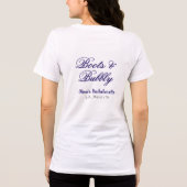 Boots & Bubble bachelorette party name purpleplace トライブレンドＴシャツ (裏面)