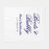 Boots & Bubble bachelorette party name purpleplace フリースブランケット (正面(横))
