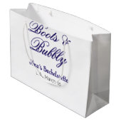 Boots & Bubble bachelorette party name purpleplace ラージペーパーバッグ (裏面アングル)