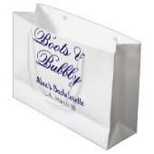 Boots & Bubble bachelorette party name purpleplace ラージペーパーバッグ (正面アングル)