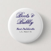 Boots & Bubble bachelorette party name purpleplace 缶バッジ (正面)