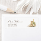 Boots & Bubbles Baby Shower Party Return Address ラベル (インサイチュ)