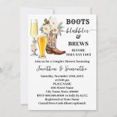 Boots Bubbles & Brews Winter Bridal Shower 招待状 (正面)