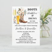 Boots Bubbles & Brews Winter Bridal Shower 招待状 (スタンド正面)