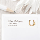 Boots & Bubbles Chic Baby Shower Return Address ラベル (インサイチュ)