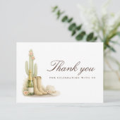 Boots & Bubbles Elegant Baby Shower サンキューカード (スタンド正面)