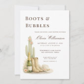 Boots & Bubbles Western Baby Shower 招待状 (正面)