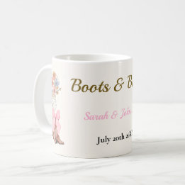 Boots & Bubbly Bridal Shower コーヒーマグカップ