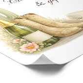 Boots & Bubbly Western Theme Cards Books and Gifts ポスター (角)