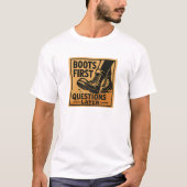Boots First Bold Western Design Tシャツ (正面)