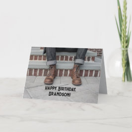 BOOTS GRANDSON BIRTHDAY CARD サンキューカード