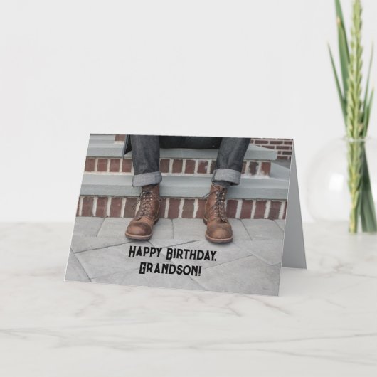 BOOTS GRANDSON BIRTHDAY CARD サンキューカード (正面)