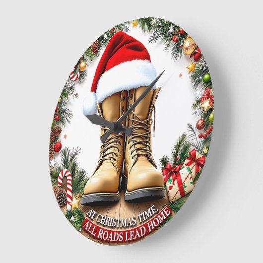 Boots Home Roads Lead ラージ壁時計 (傾斜)