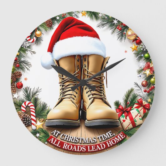 Boots Home Roads Lead ラージ壁時計 (正面)