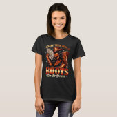 Boots On The Ground Cowgirl Black Women Africa Bla Tシャツ (正面フル)
