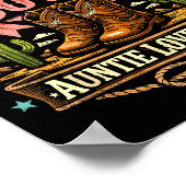 Boots Or Bows Auntie Loves Gender Reveal Western ポスター (角)