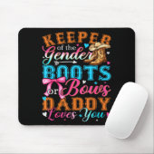 Boots Or Bows Daddy Loves You Gender Reveal Family マウスパッド (マウス)