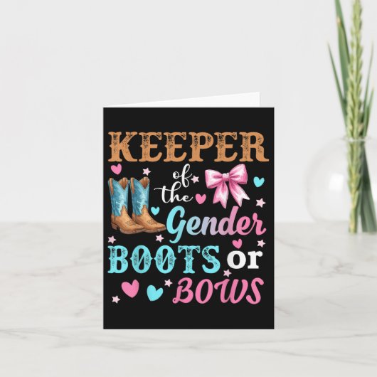 Boots Or Bows Gender Keeper Of The Gender Reveal O カード (正面)