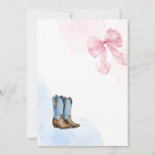 Boots or Bows Gender Reveal Party Invitation 招待状 (裏面)