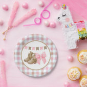 Boots or Bows Gender Reveal Theme Paper Plates ペーパープレート (パーティー)