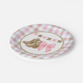 Boots or Bows Gender Reveal Theme Paper Plates ペーパープレート (アングル)