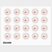 Boots or Bows Gender Reveal Theme Paper Plates ラウンドシール (シート)