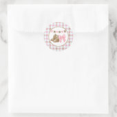 Boots or Bows Gender Reveal Theme Paper Plates ラウンドシール (バッグ)