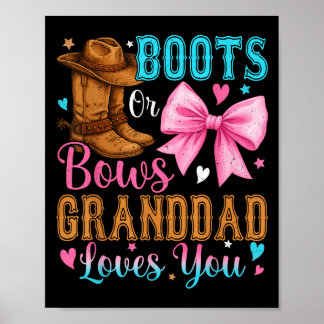 Boots Or Bows Granddad Loves You Gender Reveal Fam ポスター