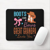 Boots Or Bows Great Grandpa Loves You Gender Revea マウスパッド (マウス)