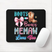 Boots Or Bows Memaw Loves You Gender Reveal Wester マウスパッド (マウス)